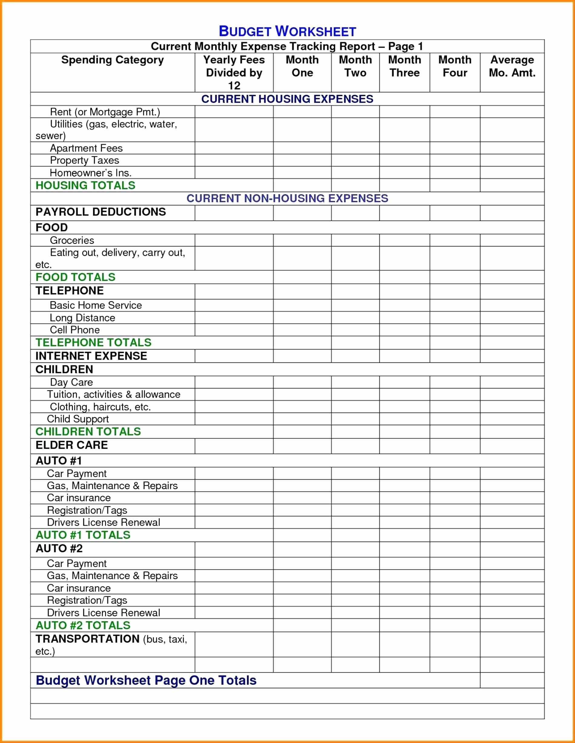 Home Budgeting Spreadsheet Or Expense Report Template Excel In Expense Report Template Excel 2010