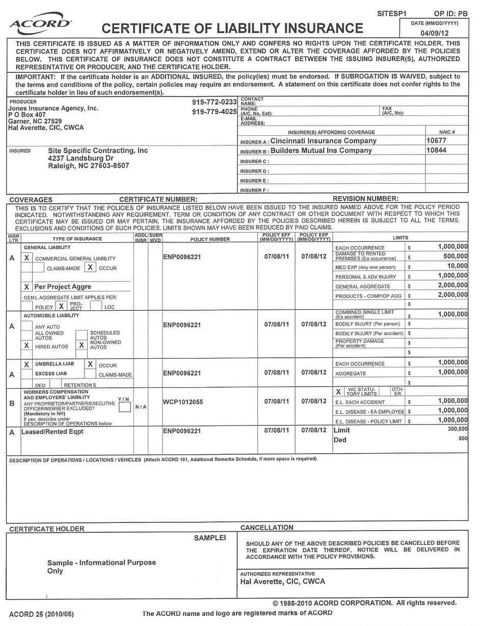 Home Images Sample Of Insurance Certificate Sample Of Inside Acord Insurance Certificate Template