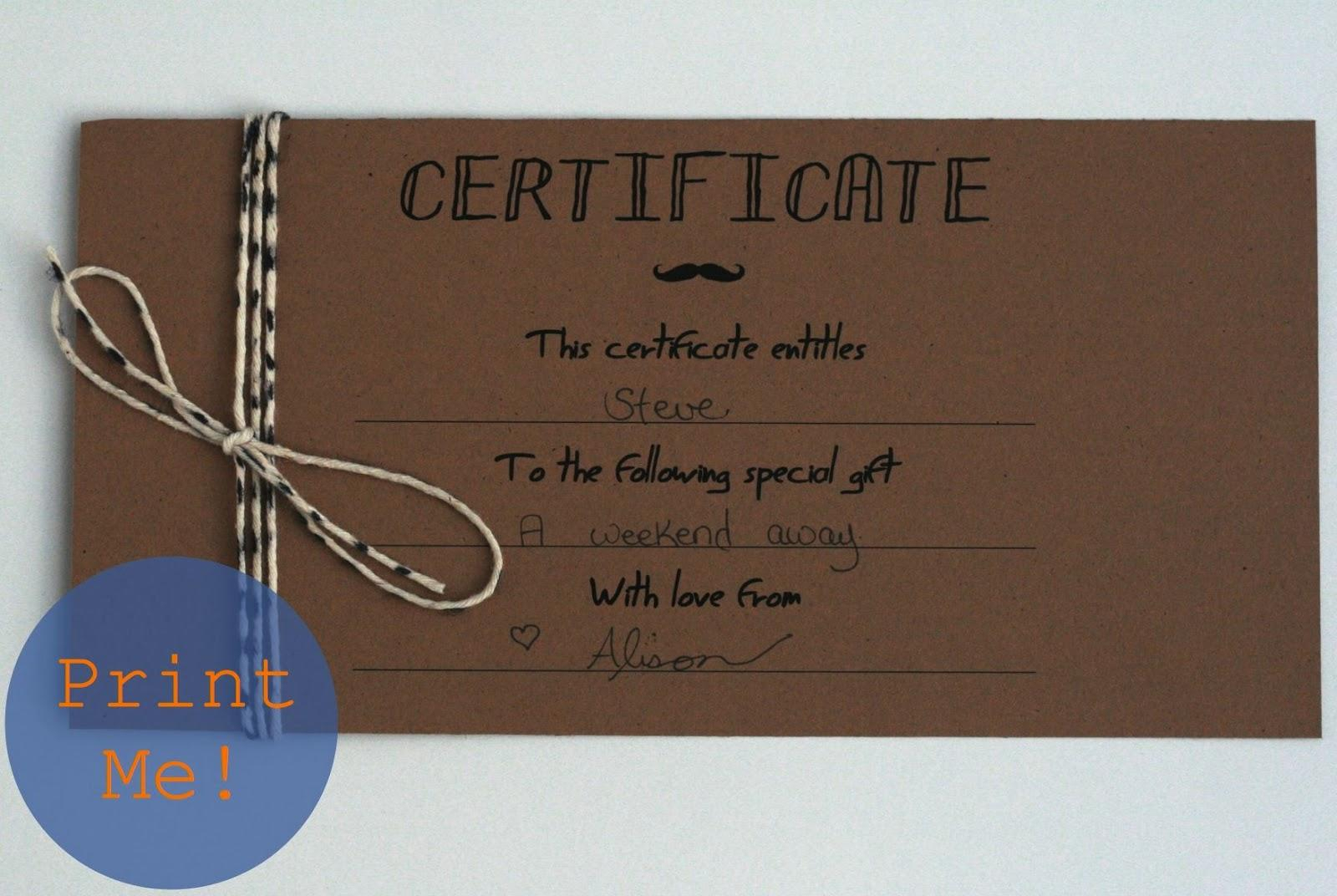Homemade Gift Certificate Template – Atlantaauctionco Throughout Homemade Gift Certificate Template