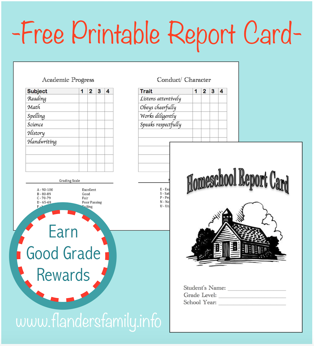 Homeschool Report Cards – Flanders Family Homelife In Homeschool Report Card Template