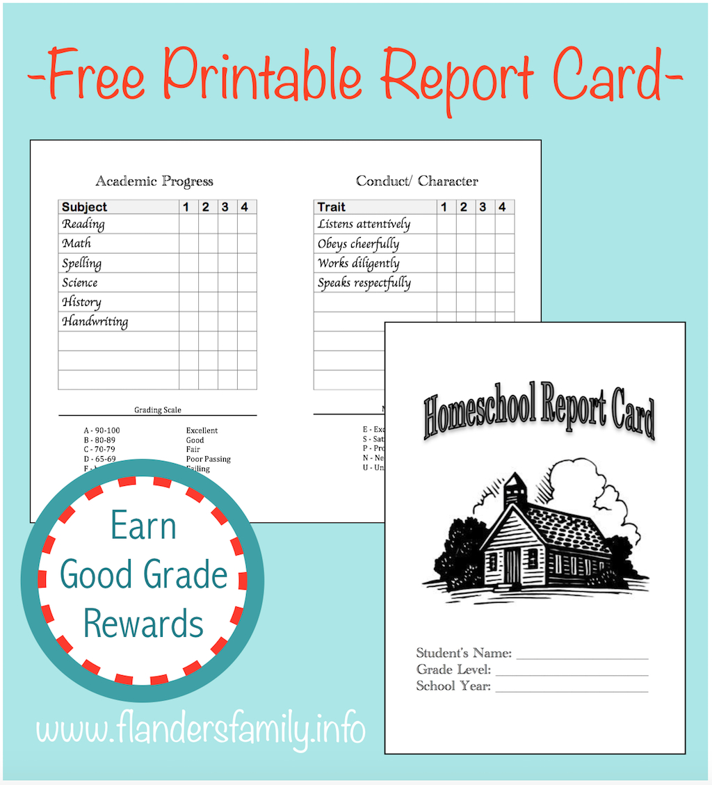 Homeschool Report Cards – Flanders Family Homelife Intended For Character Report Card Template