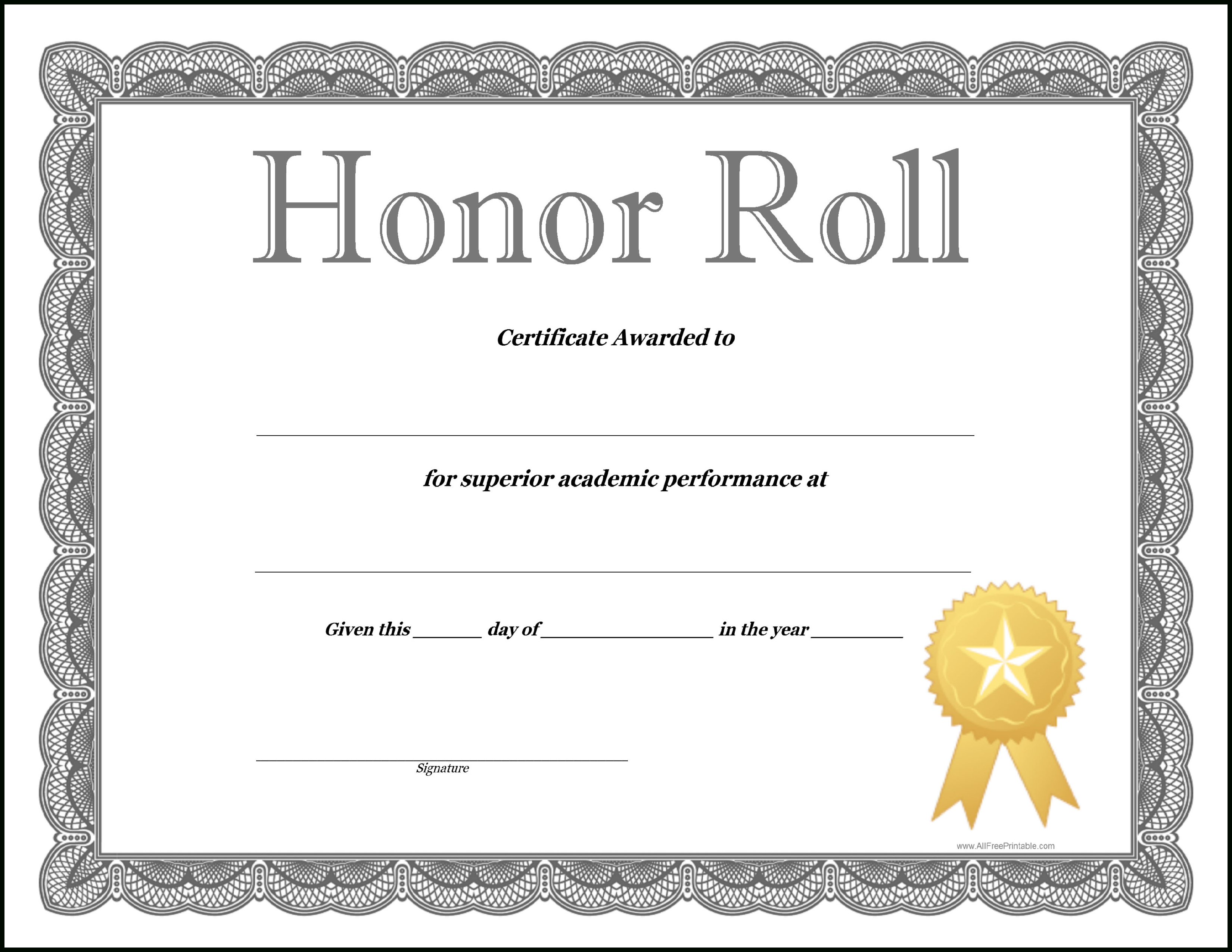 Honor Roll Certificate Template – How To Craft A Within Honor Roll Certificate Template