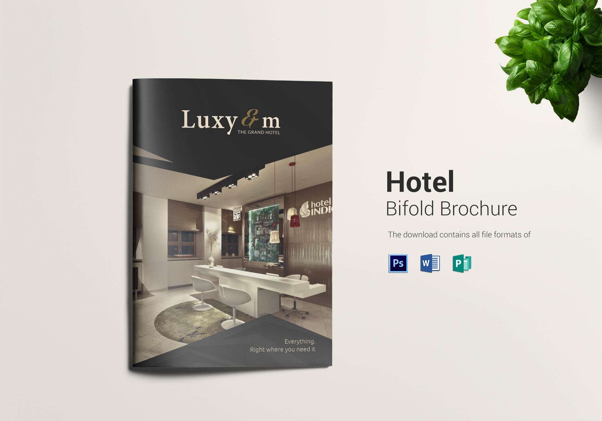 Hotel And Motel Bi Fold Brochure Template For Hotel Brochure Design Templates