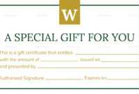 Hotel Gift Certificate Template for Gift Certificate Template Publisher