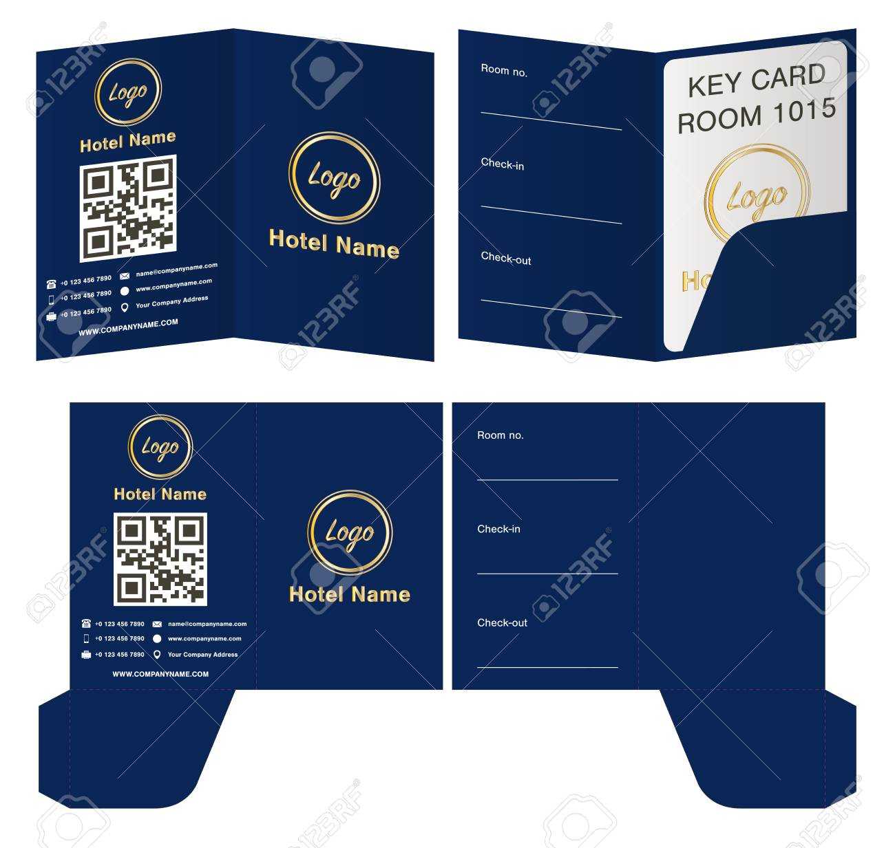 Hotel Key Card Holder Folder Package Template. Throughout Hotel Key Card Template