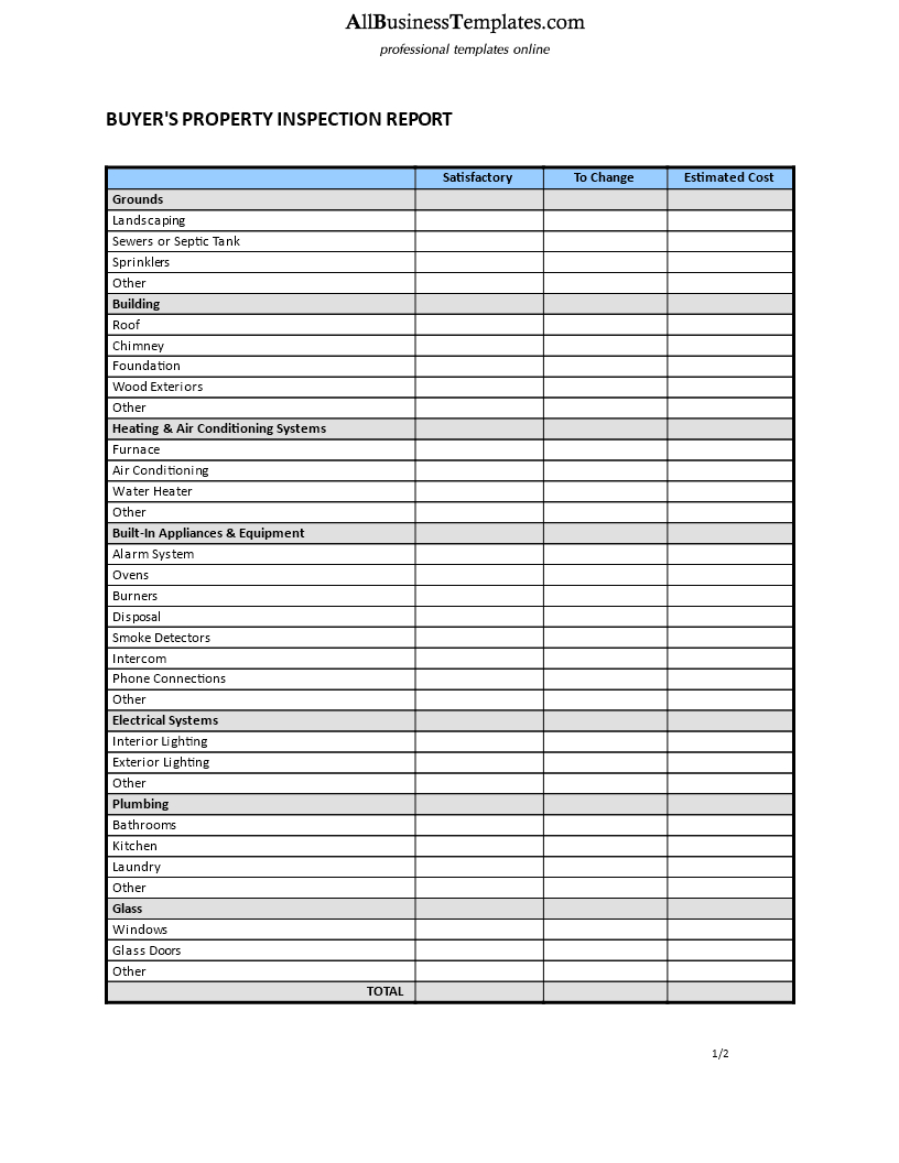 House Inspection Report Template Templates Home Form Pdf In Home Inspection Report Template Free