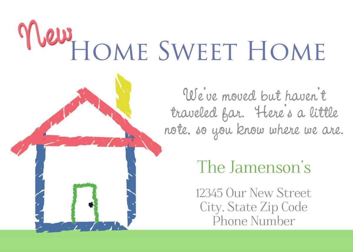 Housewarming Invitations Cards Free | Invitations Card For Moving House Cards Template Free