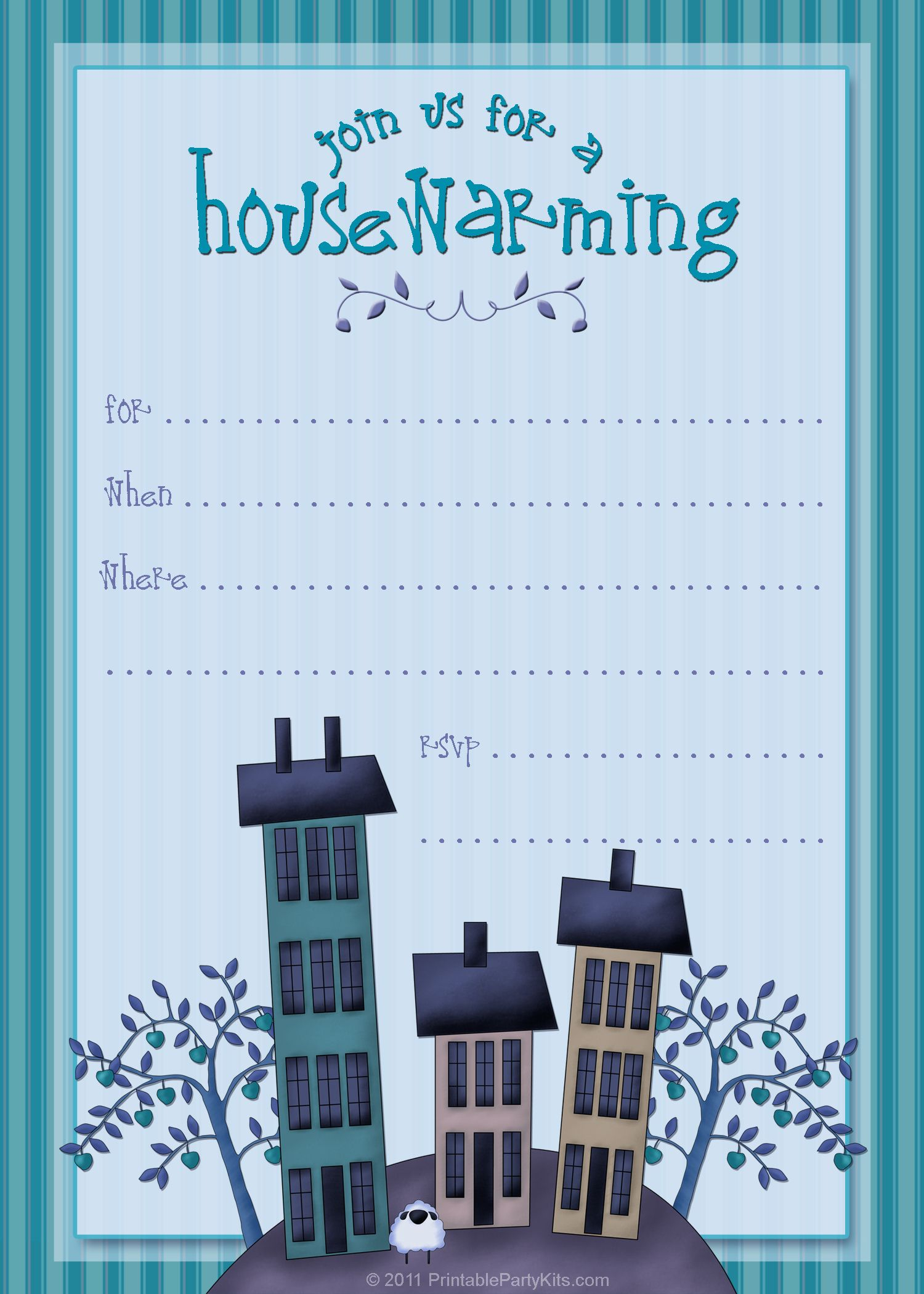 Housewarming Invite Template | Housewarming Party For Free Housewarming Invitation Card Template