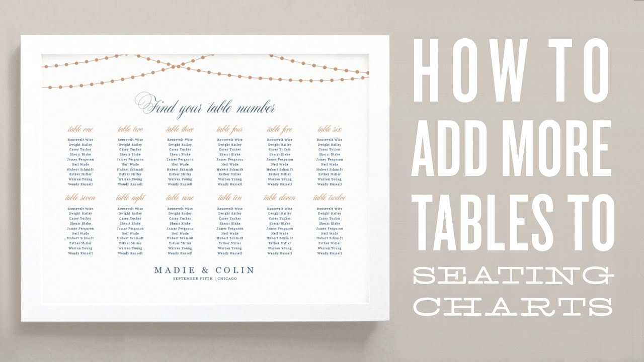 How To Add More Tables To Your Wedding Seating Chart Template Within Wedding Seating Chart Template Word