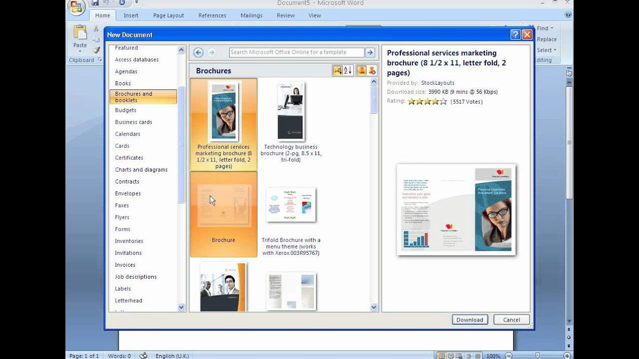 How To Create A Brochure With Microsoft Word 2007 Throughout Brochure Templates For Word 2007