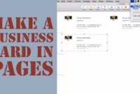 How To Create A Business Card In Pages For Mac (2014) pertaining to Business Card Template Pages Mac