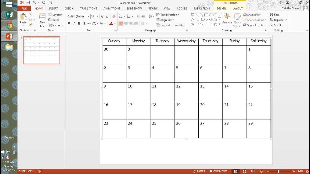 How To Create A Calendar In Powerpoint For Powerpoint Calendar Template 2015