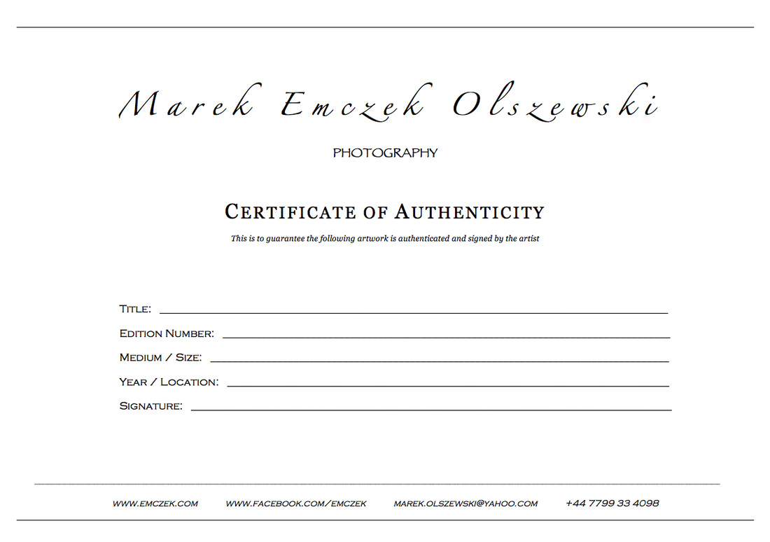 How To Create A Certificate Of Authenticity For Your Photography For Certificate Of Authenticity Photography Template
