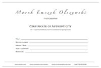 How To Create A Certificate Of Authenticity For Your Photography for Photography Certificate Of Authenticity Template