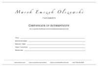 How To Create A Certificate Of Authenticity For Your Photography for Photography Certificate Of Authenticity Template