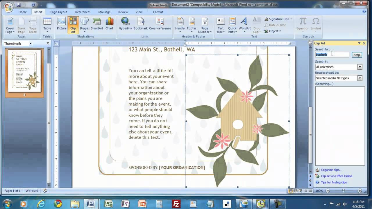 How To Create A Flyer In Ms Word.mp4 Within Templates For Flyers In Word