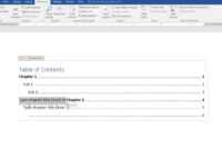 How To Create A Manual Table Of Contents In Word 2016 intended for Contents Page Word Template