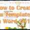 How To Create A Template In Word 2013 intended for Creating Word Templates 2013