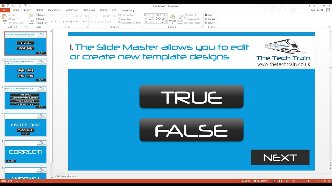 How To Create An Interactive Quiz In Powerpoint Pertaining To Trivia Powerpoint Template