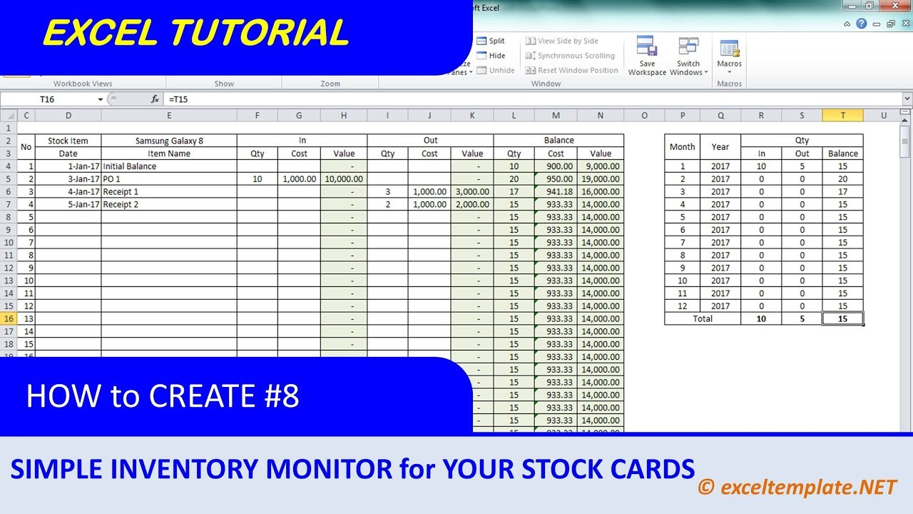 How To Create Inventory Monitoring System For Stock Cards Inside Bin Card Template