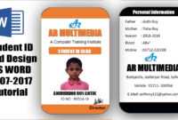 How To Create Professional Student Id Card In Ms Word 2013|Two Part Id Card  Design Microsoft Word in Free Id Card Template Word