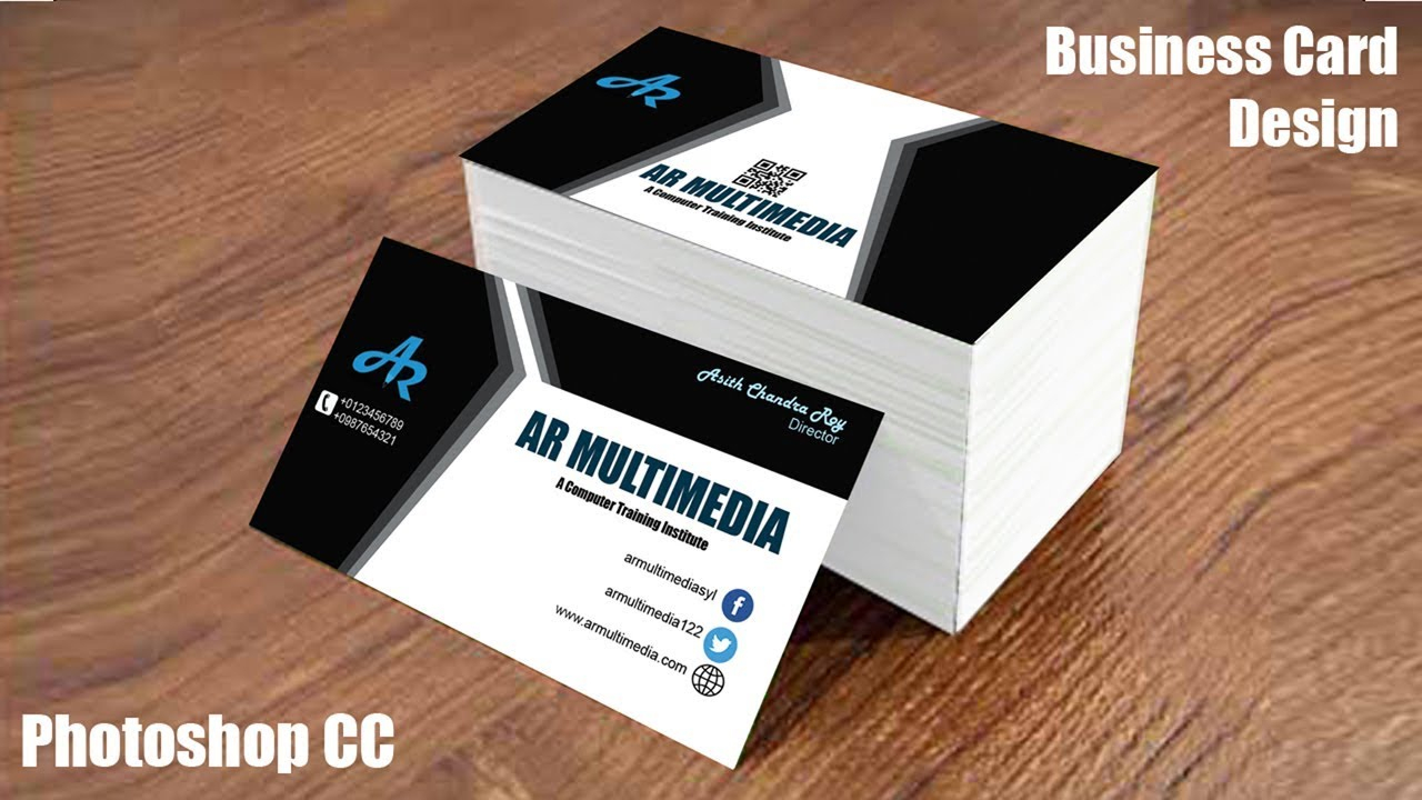 How To Design Business Card In Adobe Photoshop Cc|Graphic Design Business  Cards|Mockup Design With Create Business Card Template Photoshop