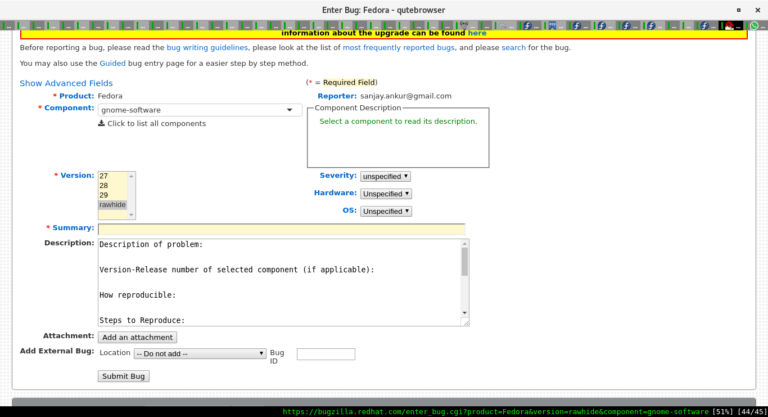 Software Problem Report Template