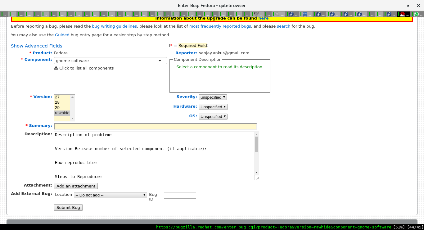 How To File A Bug :: Fedora Docs Site Pertaining To Software Problem Report Template