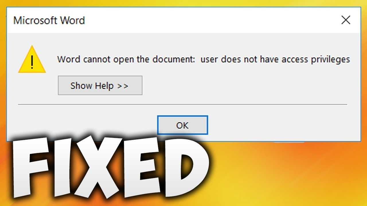 How To Fix Word Cannot Open The Document User Does Not Have Access  Privileges Error (Easy Solution) Intended For Word Cannot Open This Document Template