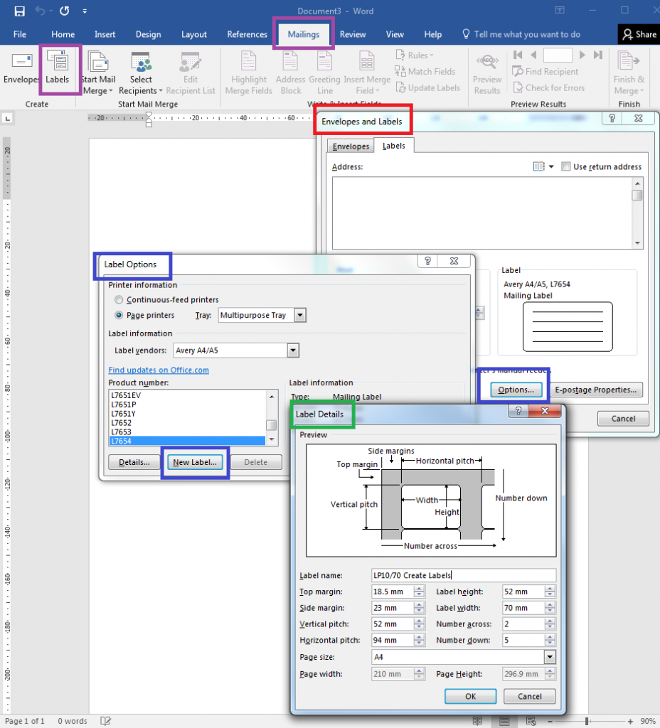 How To – How To Create Your Own Label Templates In Word For Word Label Template 21 Per Sheet