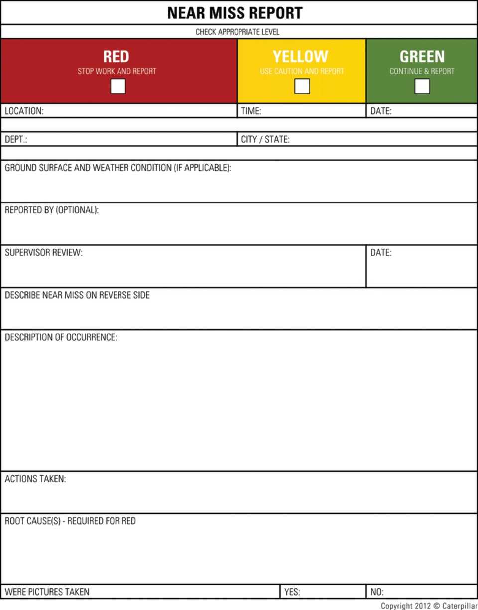 How To Improve Jobsite Safetygetting Workers To Report Pertaining To Near Miss Incident Report Template