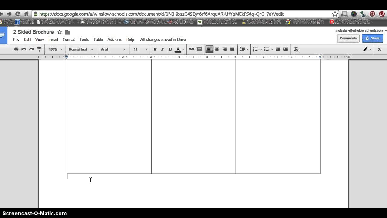 How To Make 2 Sided Brochure With Google Docs For Google Doc Brochure Template