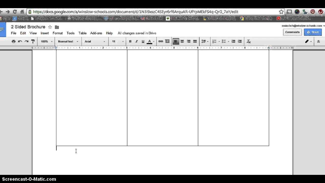 How To Make 2 Sided Brochure With Google Docs For Google Doc Brochure Template