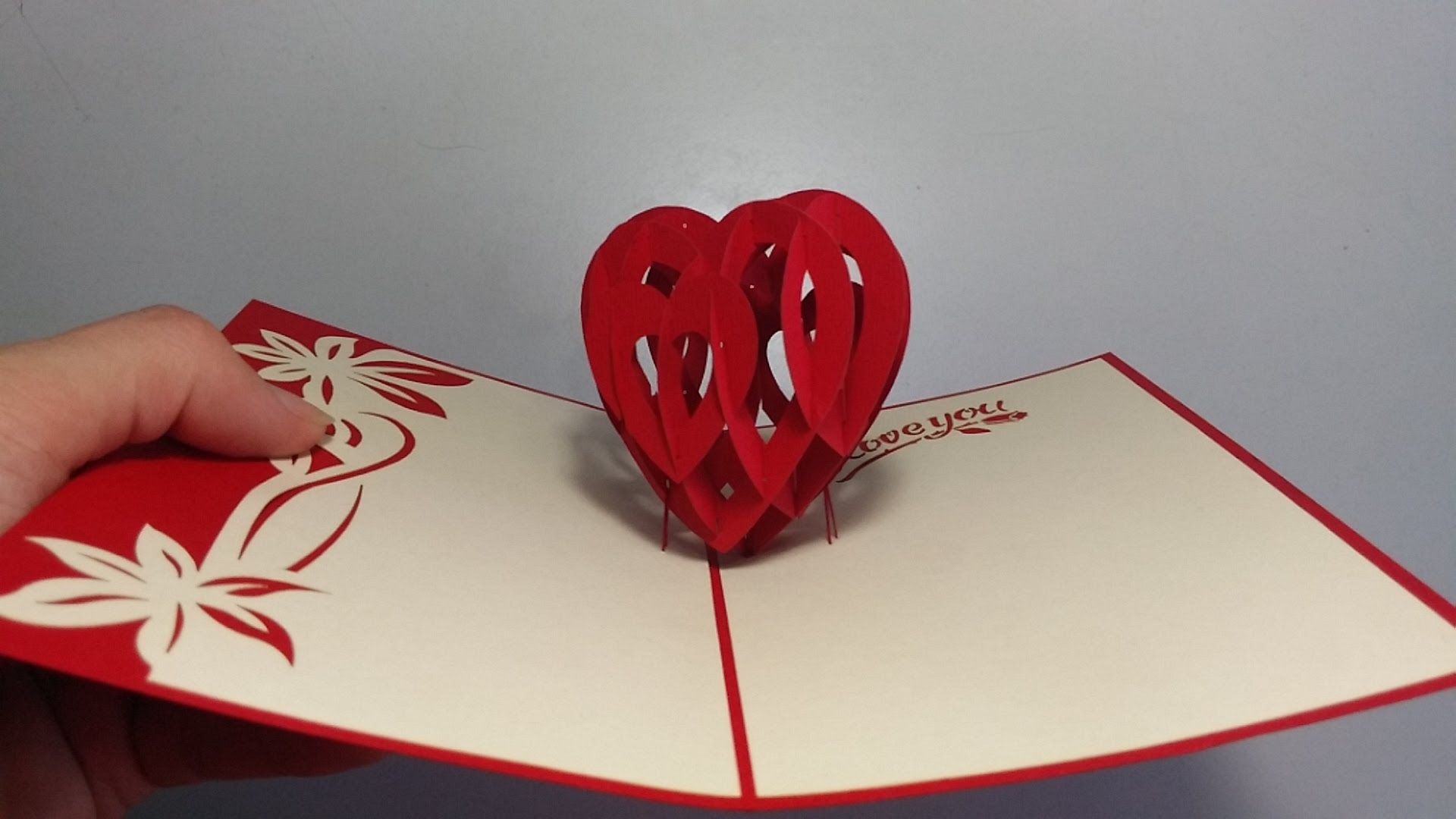 How To Make 3D Heart Valentine Day Pop Up Card – Aoc Craft With 3D Heart Pop Up Card Template Pdf