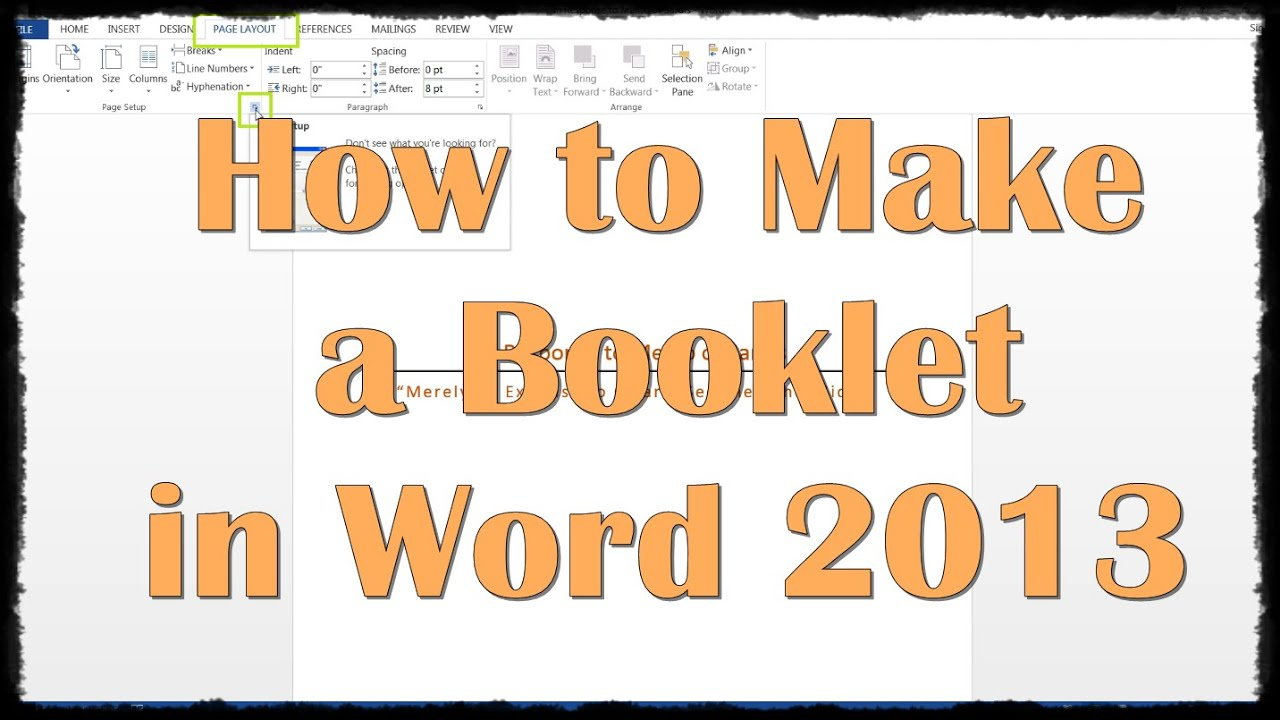 How To Make A Booklet In Word 2013 For Word 2013 Brochure Template