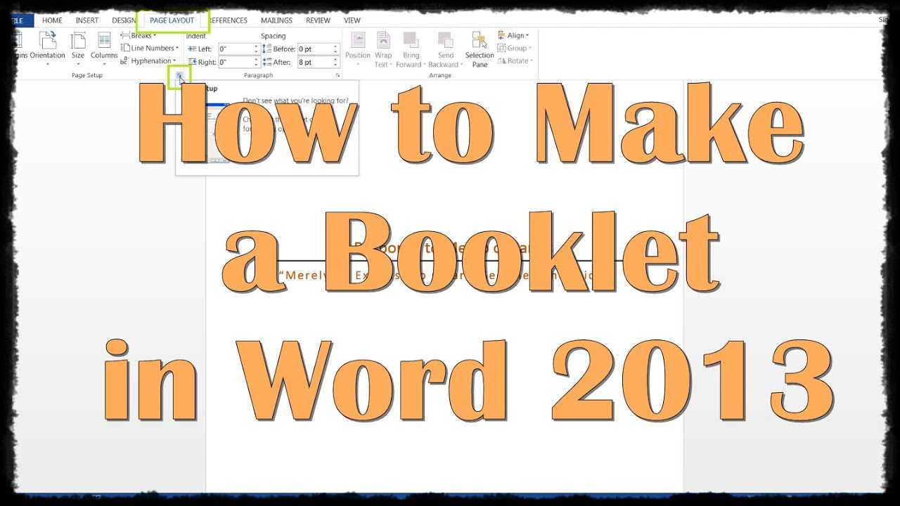 How To Make A Booklet In Word 2013 For Word 2013 Brochure Template