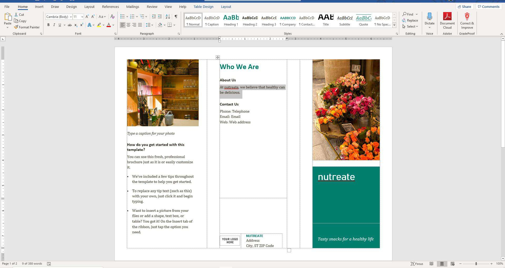 How To Make A Brochure On Microsoft Word In Office Word Brochure Template