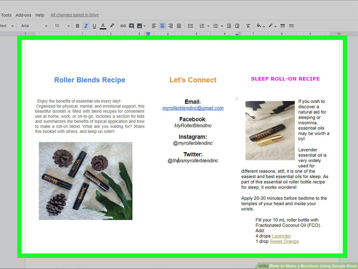 How To Make A Brochure Using Google Docs (With Pictures Within Science Brochure Template Google Docs