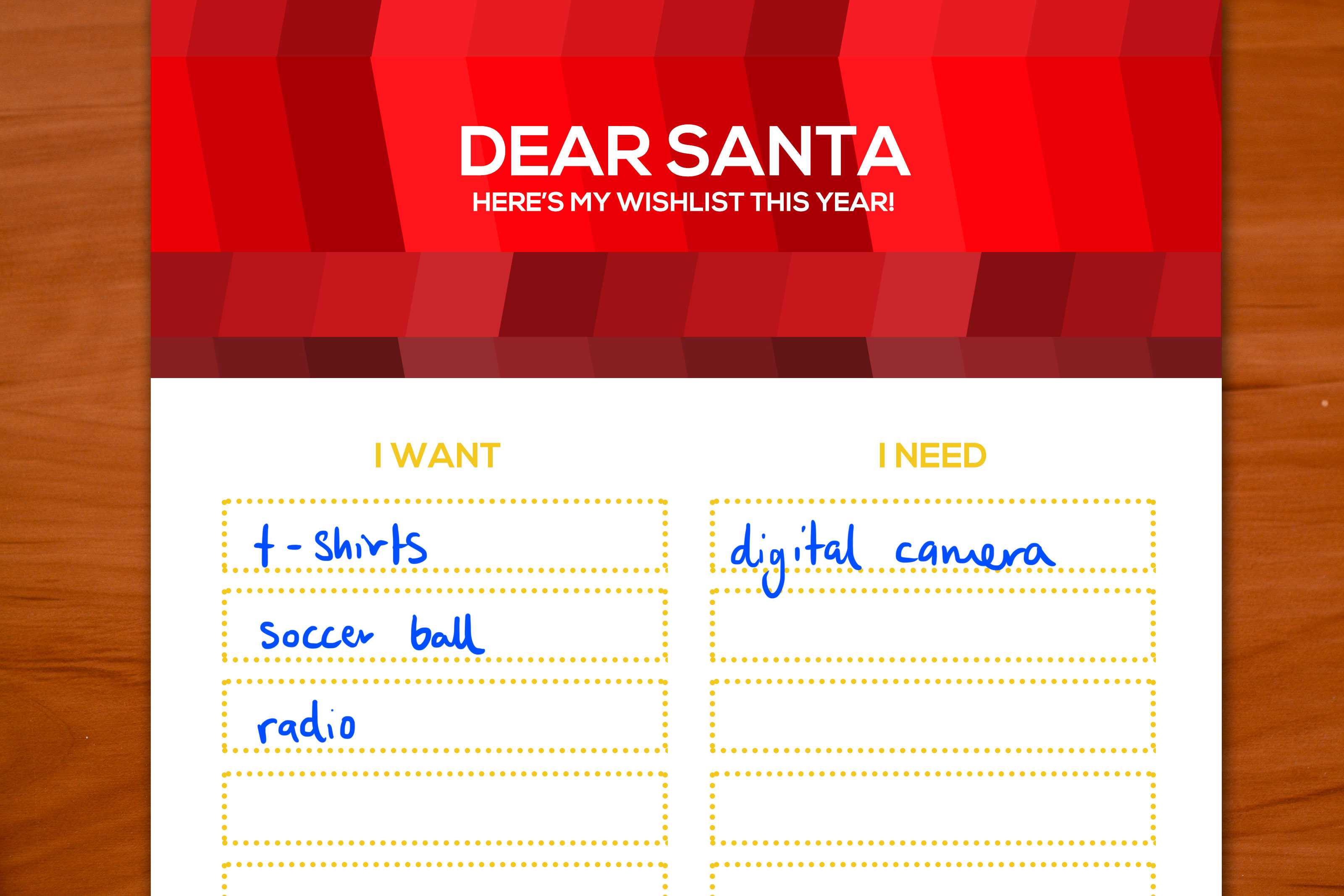 How To Make A Christmas Wish List: 7 Steps (With Pictures) Regarding Christmas Card List Template