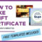 How To Make A Gift Certificate (Free Template Included) In Publisher Gift Certificate Template
