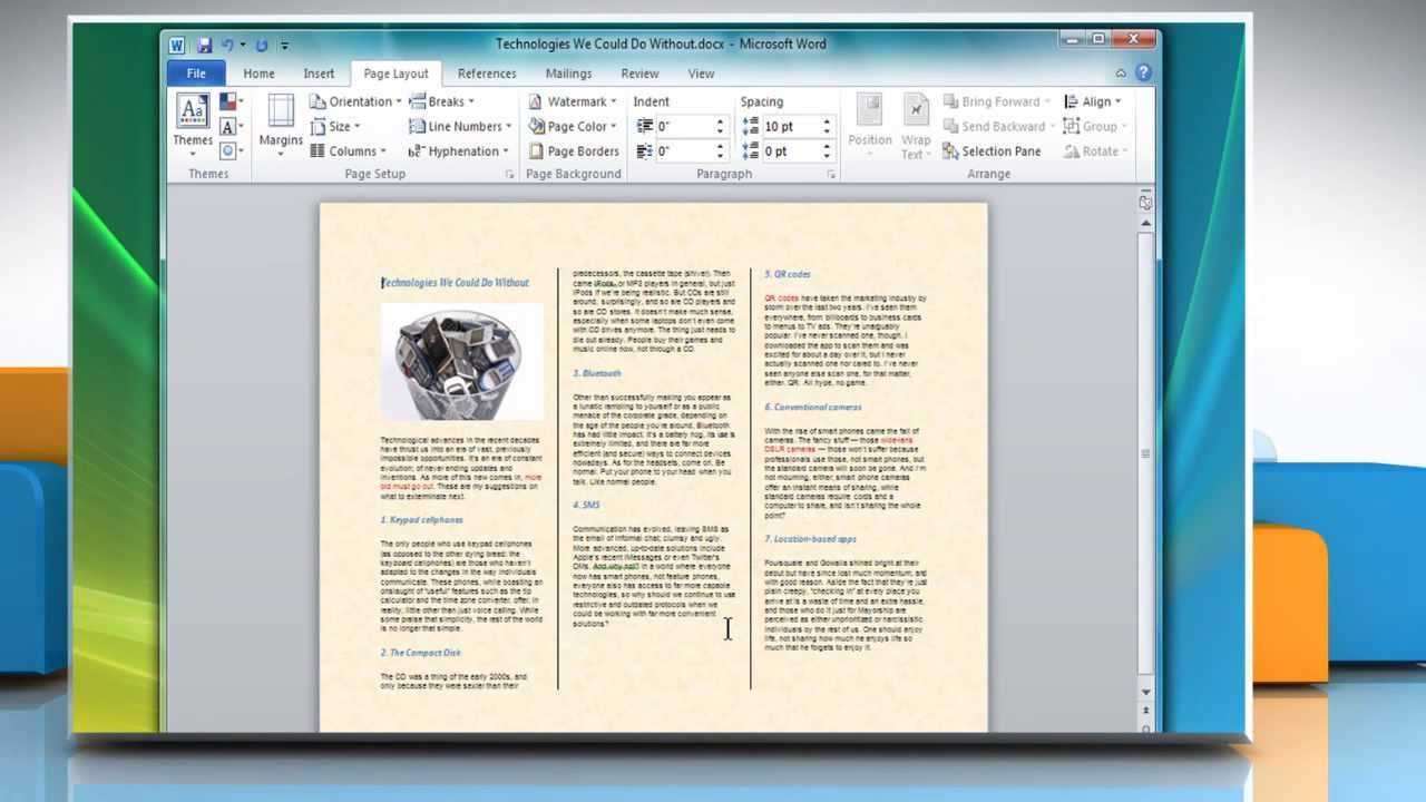 How To Make A Tri Fold Brochure In Microsoft® Word 2007 Intended For Booklet Template Microsoft Word 2007