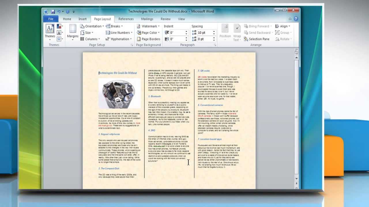 How To Make A Tri Fold Brochure In Microsoft® Word 2007 Intended For Ms Word Brochure Template