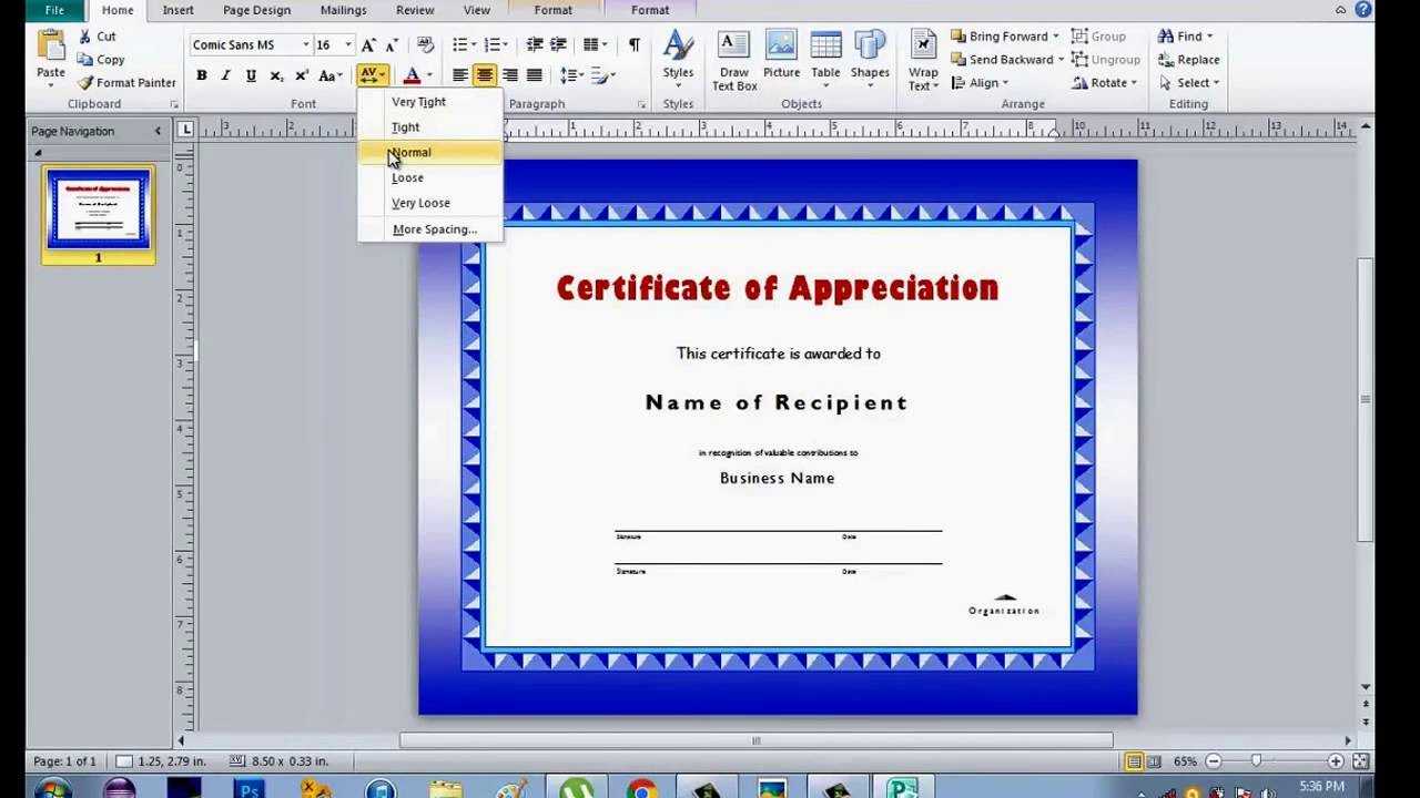 How To Make Certificate Using Microsoft Publisher Throughout Award Certificate Templates Word 2007