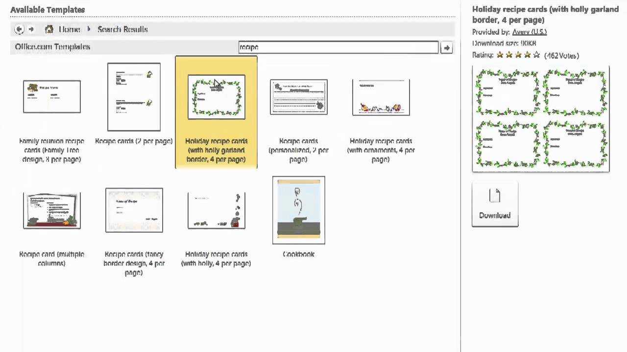 How To Make Fancy Recipe Cards Using Microsoft Word : Using Ms Word For Template For Cards In Word