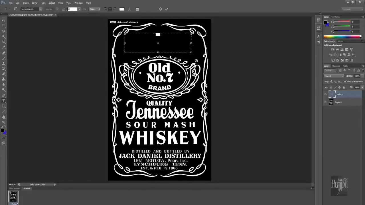 How To Make Jack Daniels Logo In Photoshop Quick & Easy For Blank Jack Daniels Label Template