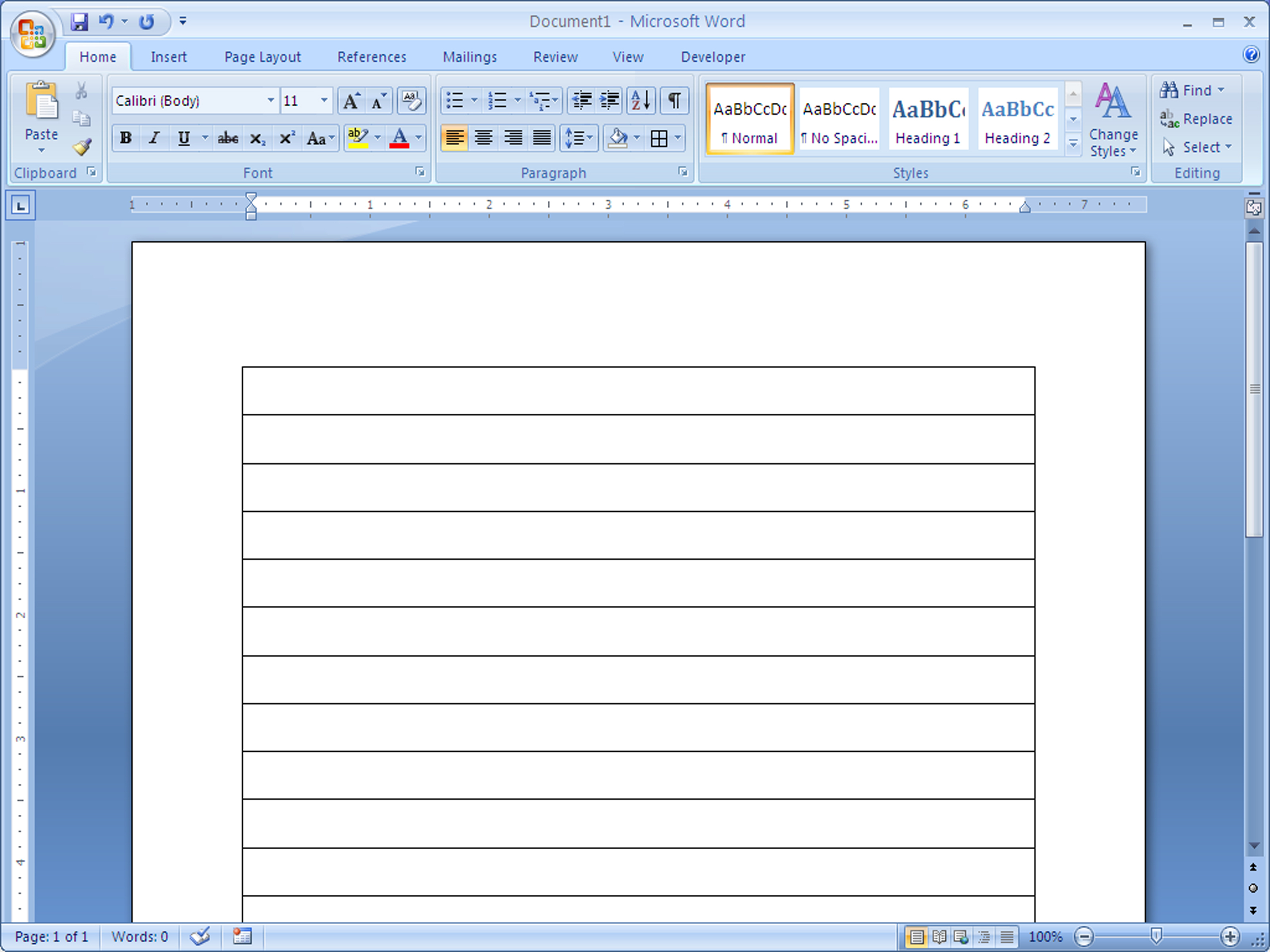 How To Make Lined Paper In Word 2007: 4 Steps (With Pictures) With Regard To Ruled Paper Word Template