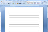 How To Make Lined Paper In Word 2007: 4 Steps (With Pictures) within College Ruled Lined Paper Template Word 2007