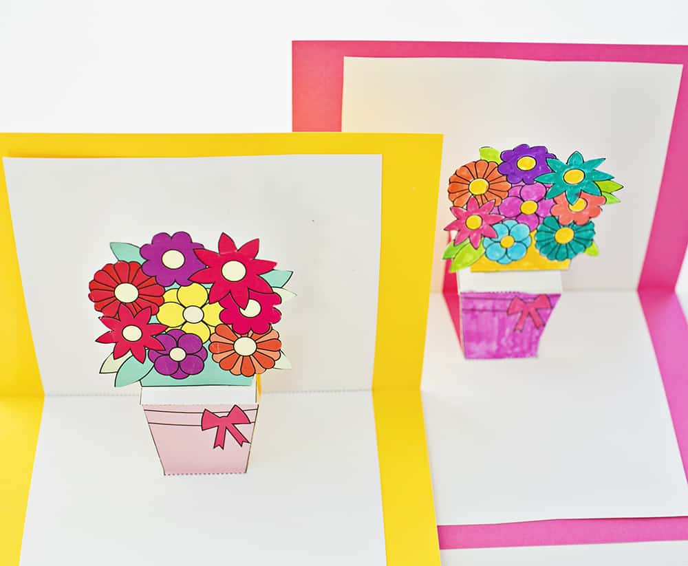 How To Make Pop Up Flower Cards With Free Printables With Regard To Pop Up Card Templates Free Printable