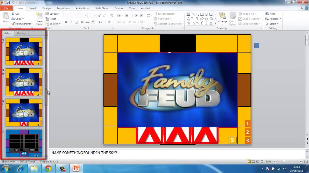 How To Make Powerpoint Games Family Feud In Family Feud Powerpoint Template Free Download