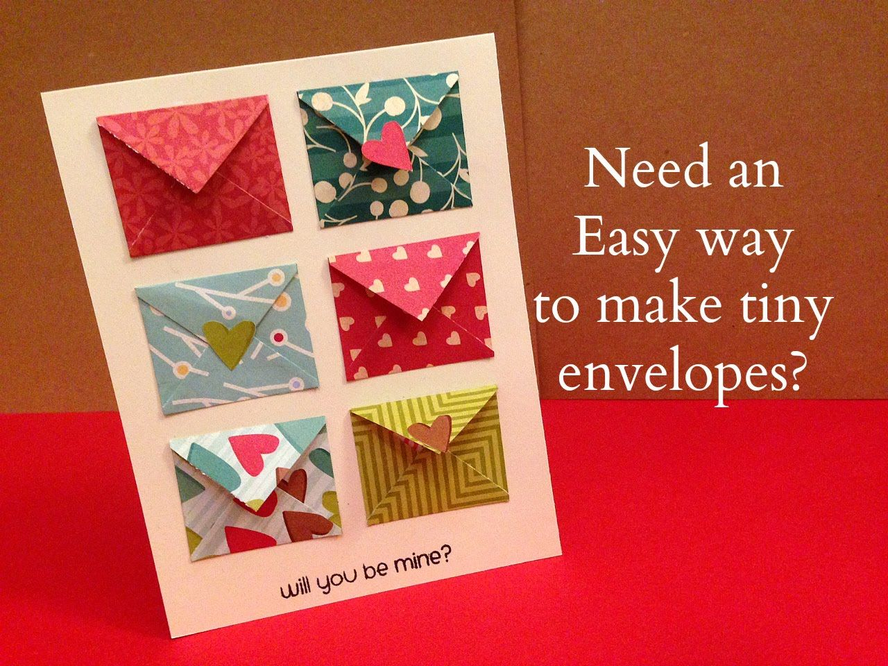 How To Make Tiny Envelope And A Card Tutorial | Maymay Made For Small Greeting Card Template